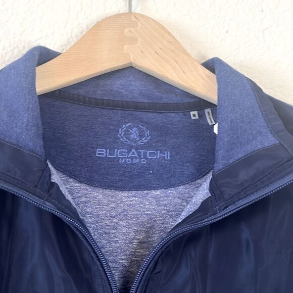 Men's Bugatchi Long Sleeve Quarter Zip Mixed Media Pull Over ~ Size Medium - Picture 3 of 8